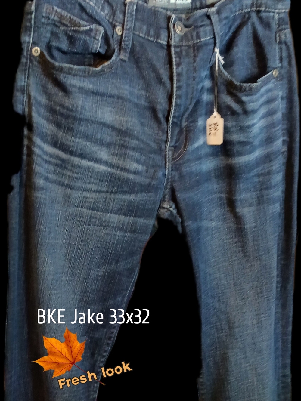 BKE Jake Men's Dark Blue Jeans - Classic Straight Fit
